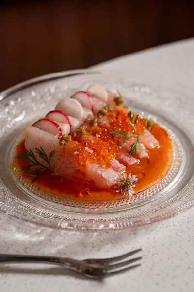 Food, drinks and the room at Barra Oliba in Little Italy