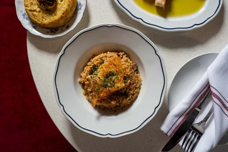 Food, drinks and the room at Barra Oliba in Little Italy